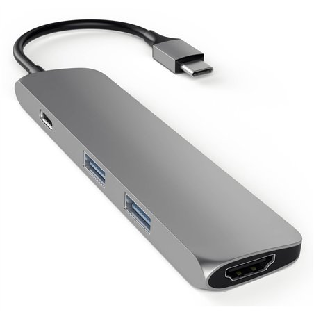 Satechi Type-C USB Passthrough HDMI Hub Space grigio