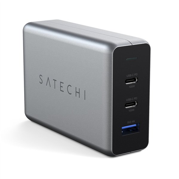 Satechi 100W Type-C PD GaN Compact Charger Space Gray