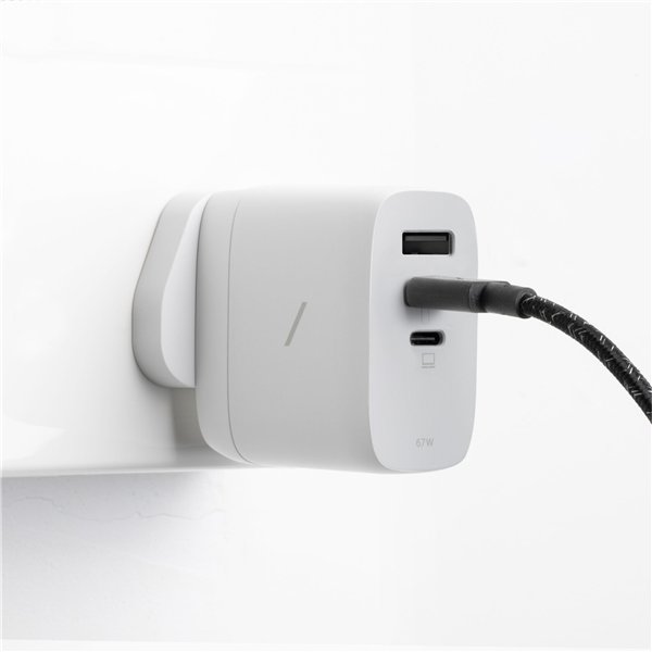 Native Union 67W USB-C PD 3-Port Fast GaN Wall Charger White