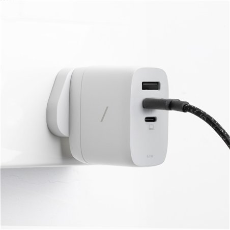 Native Union 67W USB-C PD 3-Port Fast GaN Wall Charger White