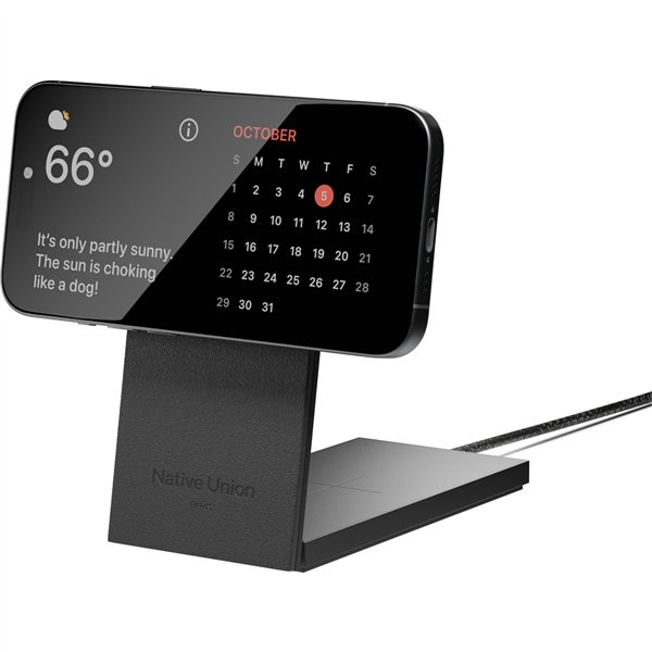 Native Union Rise 2-in-1 Qi2 Magn. Wireless Charger Black