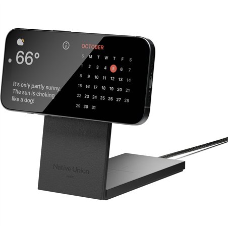 Native Union Rise 2-in-1 Qi2 Magn. Wireless Charger Black