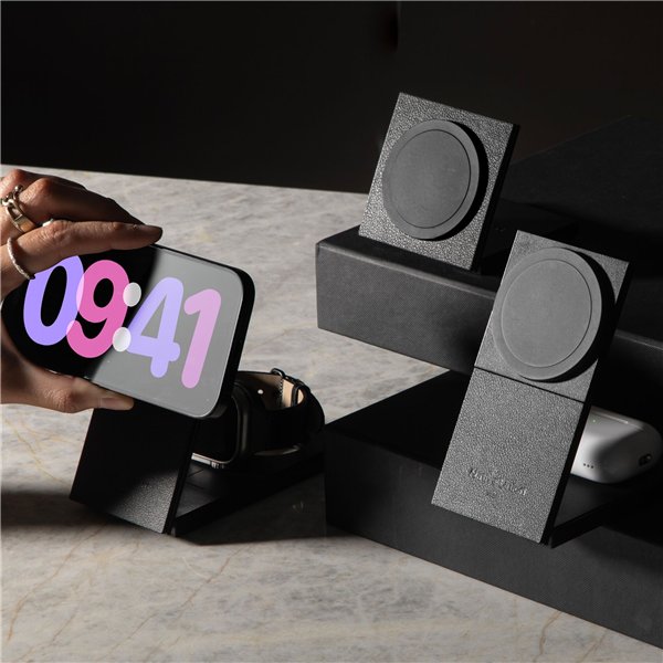 Native Union Rise 2-in-1 Qi2 Magn. Wireless Charger Black