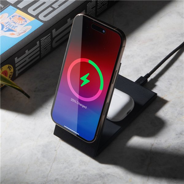 Native Union Rise 2-in-1 Qi2 Magn. Wireless Charger Black