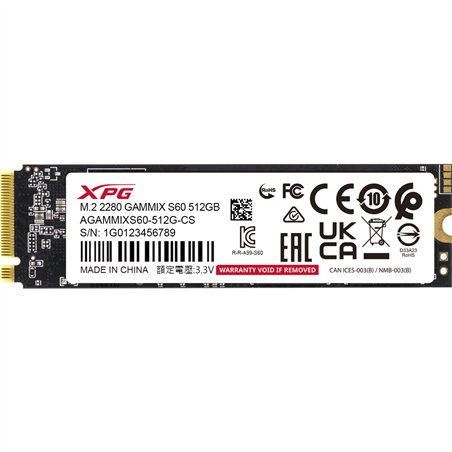 ADATA-XPG SSD PCIe Gen 4x4 512GB GAMMIX S60 R/W 4700/1700