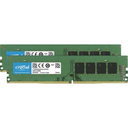 Crucial DDR4-3200 Kit       32GB 2x16GB UDIMM CL22 (8Gbit/16Gbit)