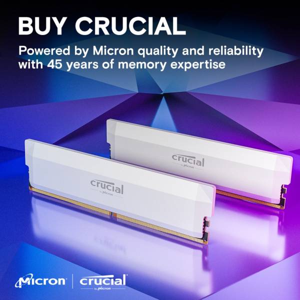 Crucial Pro DDR5-6000 Set 32GB 2x16GB UDIMM bianco Overclocking