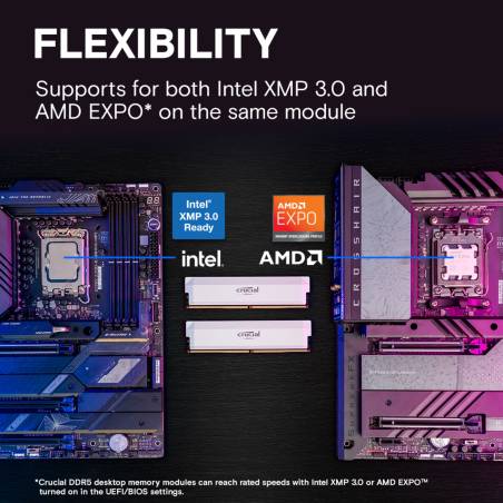 Crucial Pro DDR5-6000 Set 32GB 2x16GB UDIMM bianco Overclocking