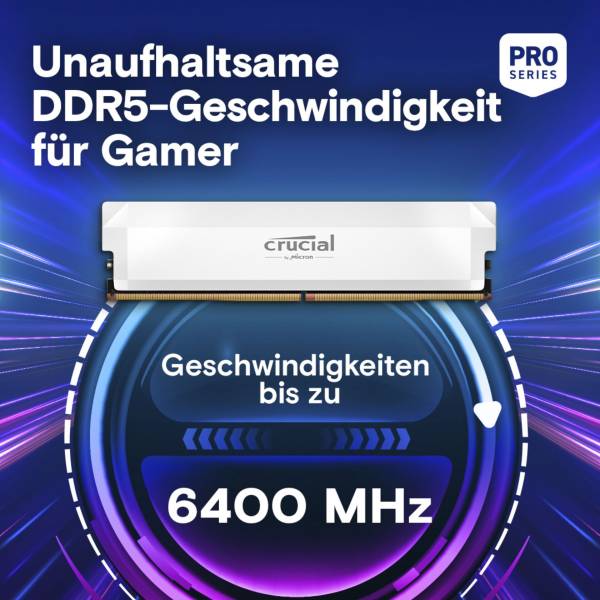 Crucial Pro DDR5-6400 Set 32GB 2x16GB UDIMM CL38 W Overclocking