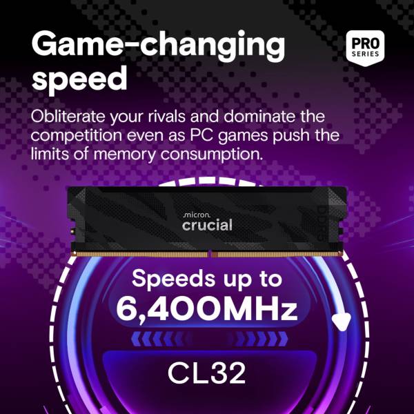 Crucial Pro DDR5-6400 Set 32GB 2x16GB UDIMM CL32 B Overclocking