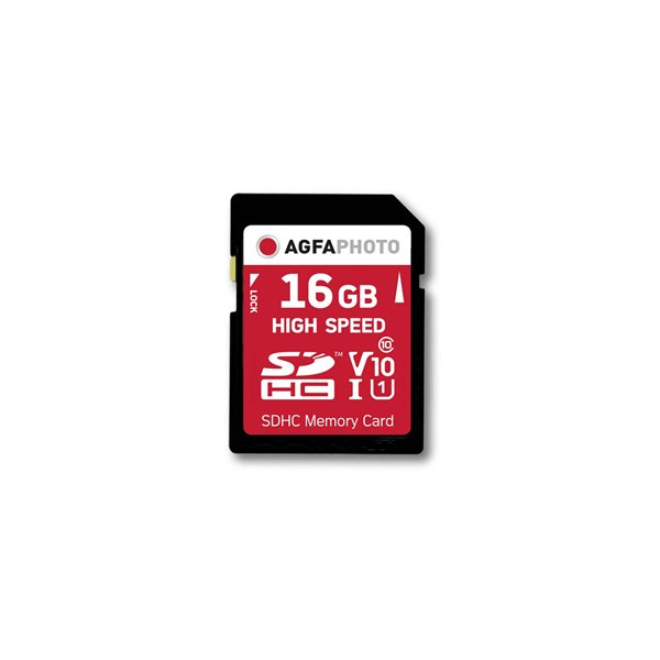 AgfaPhoto SDHC scheda 16GB High Speed Class 10 UHS I
