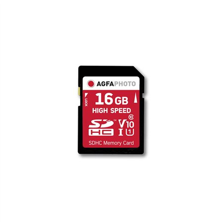 AgfaPhoto SDHC scheda 16GB High Speed Class 10 UHS I