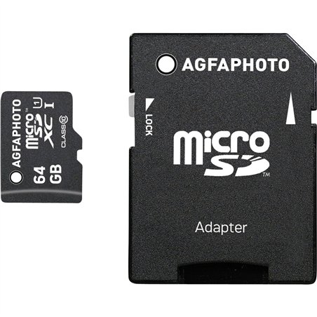 AgfaPhoto MicroSDXC UHS-I   64GB High Speed Class 10 U1 + adatt.