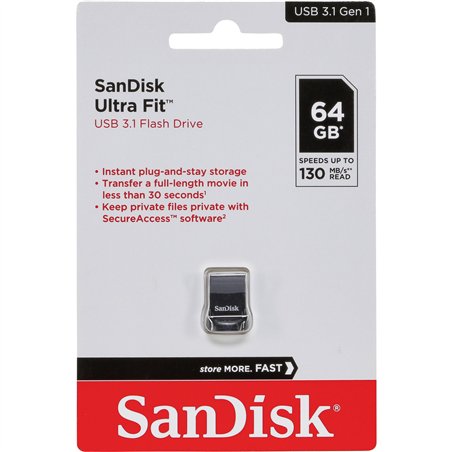 SanDisk Cruzer Ultra Fit    64GB USB 3.1 Small   SDCZ430-064G-G46