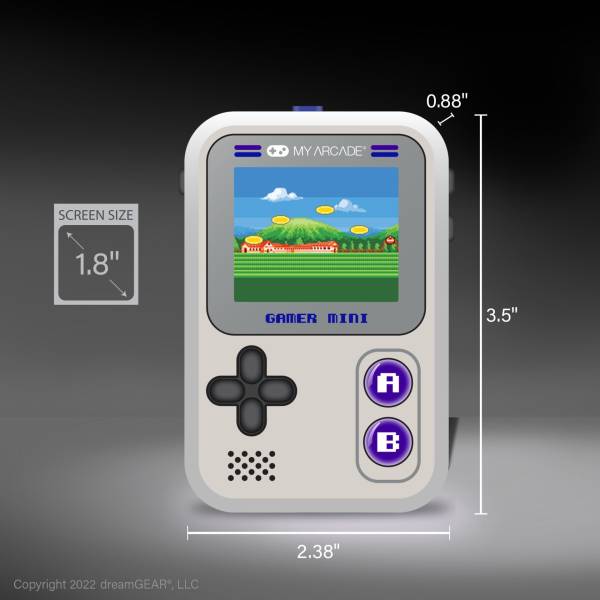 dreamGear My Arcade Gamer Mini Classic Gray & Purple