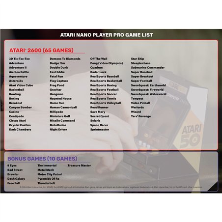 dreamGear My Arcade NANO PLAYER PRO 4.8   ATARI