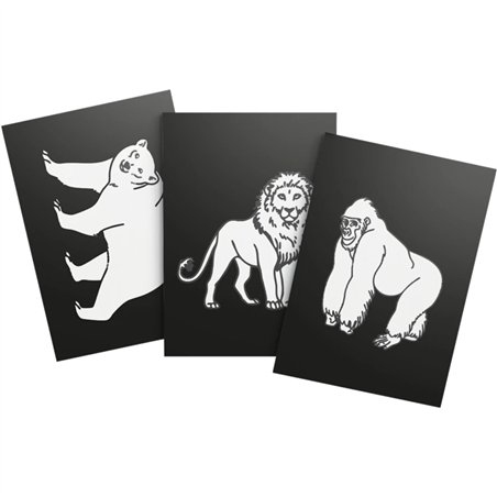 Kidywolf Illuminated Wall Decoration Kit 3-pieces Animals