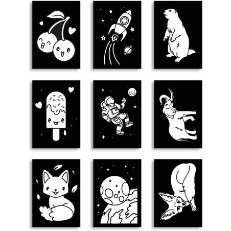 Kidywolf Illuminated Wall Decoration Set 9-pieces