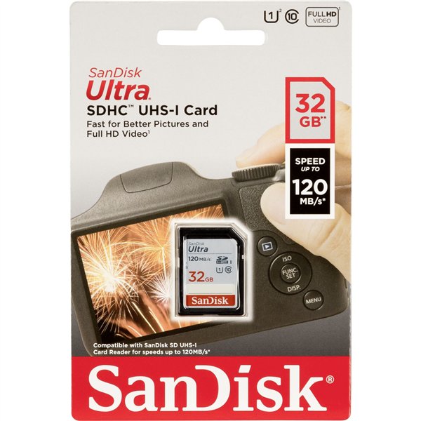 SanDisk Ultra SDHC UHS-I    32GB 120MB/s       SDSDUN4-032G-GN6IN