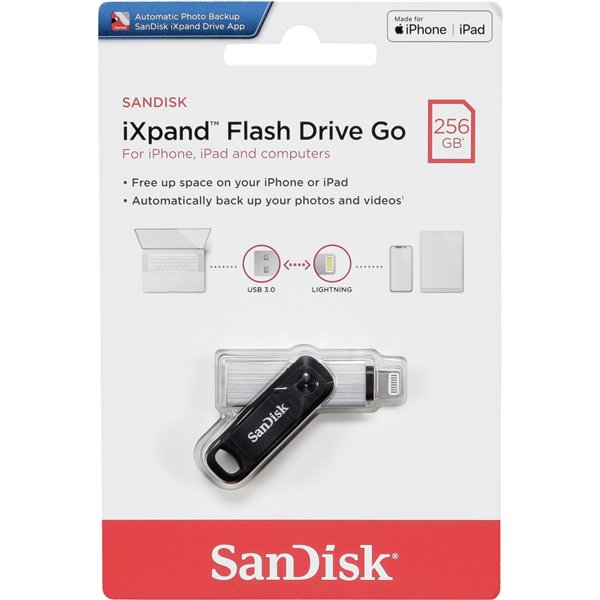 SanDisk iXpand Flash Drive Go 256GB         SDIX60N-256G-GN6NE