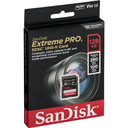 SanDisk Extreme Pro SDXC   128GB UHS-II C10 U3 V60