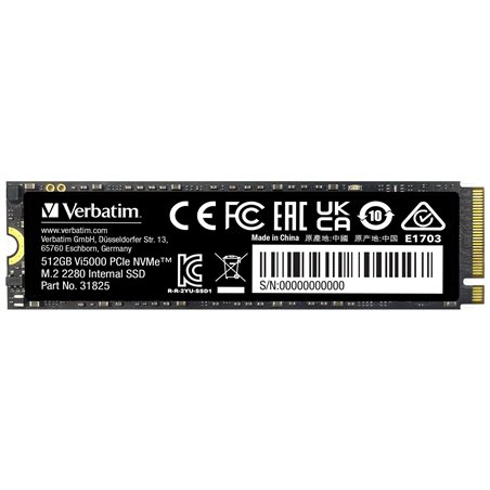 Verbatim Vi5000 M.2 SSD    512GB PCIe4 NVMe                 31825