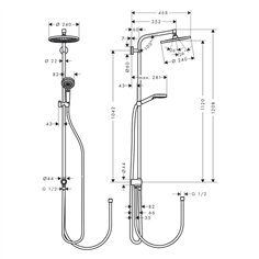 Hansgrohe Crometta S Showerpipe 240 1jet EcoSmart Reno cromo 2