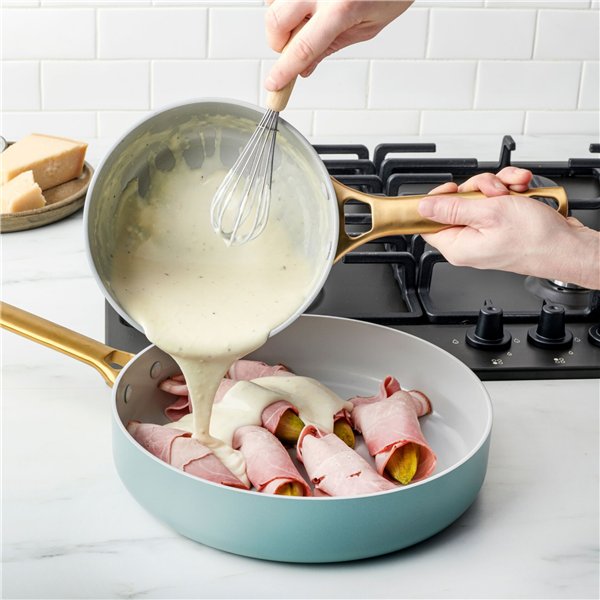 GreenPan Padova Reserve Saucepans 18cm Sky Blue