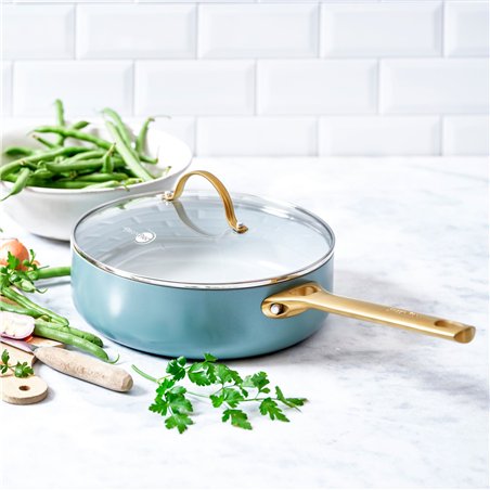 GreenPan Padova Reserve Sauté Pan 28cm Sky Blue