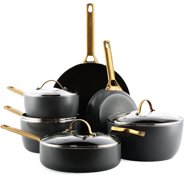 GreenPan Padova Reserve 6 pcs Pot & Pan Set Black
