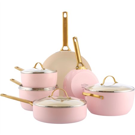 GreenPan Padova Reserve 6 pcs Pot & Pan Set Pink