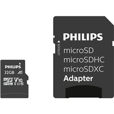 Philips MicroSDHC Card      32GB Class 10 UHS-I U1 incl. adatt.
