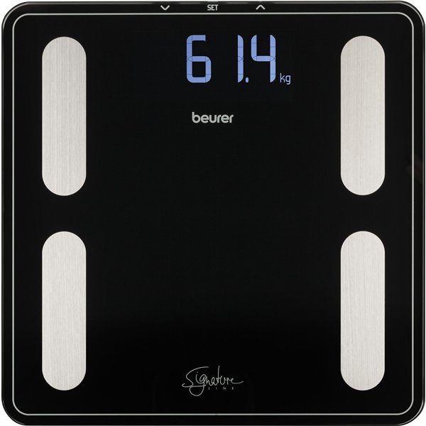 Beurer BF 400 nero bilancia diagnostica vetro