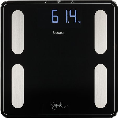 Beurer BF 400 nero bilancia diagnostica vetro