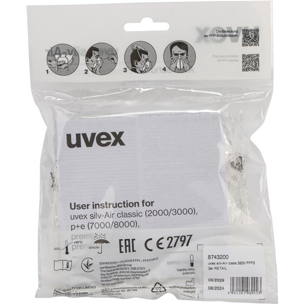 uvex silv-Air class.3200 FFP2 3x