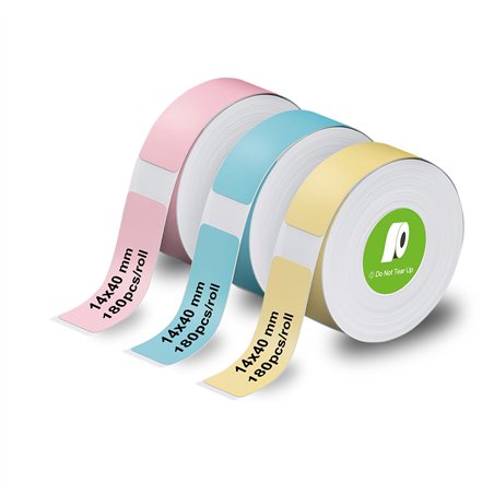 3x1 Olympia rotolo etichette 14 mm x 40 mm rosa, blu, giallo