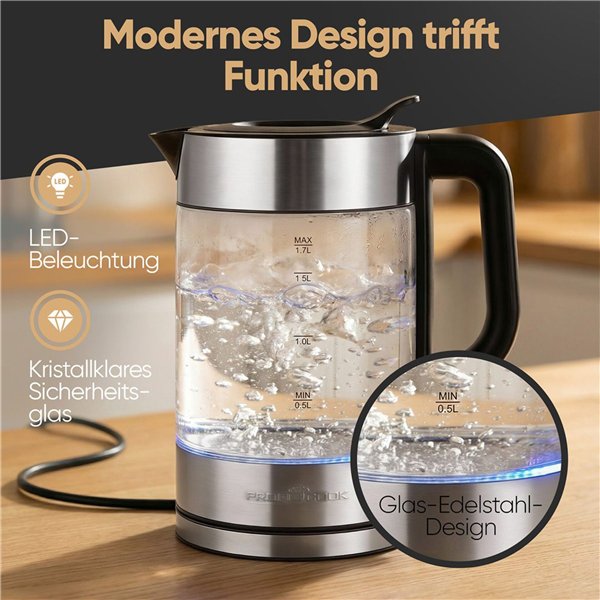 Proficook PC-WKS 1322 G inox LED  1,7L