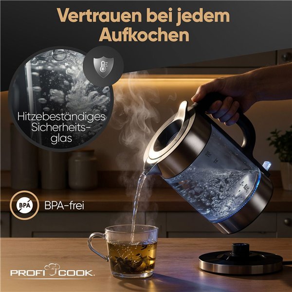 Proficook PC-WKS 1322 G inox LED  1,7L