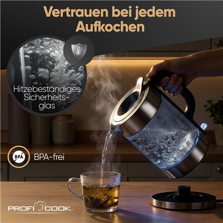 Proficook PC-WKS 1322 G inox LED  1,7L