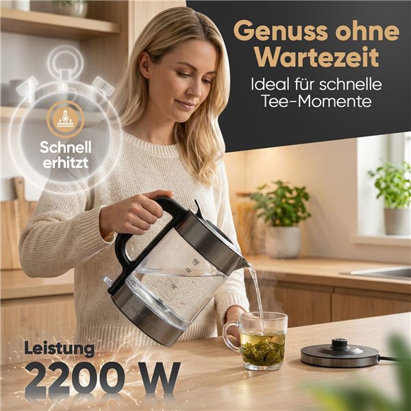 Proficook PC-WKS 1322 G darkinox LED  1,7L