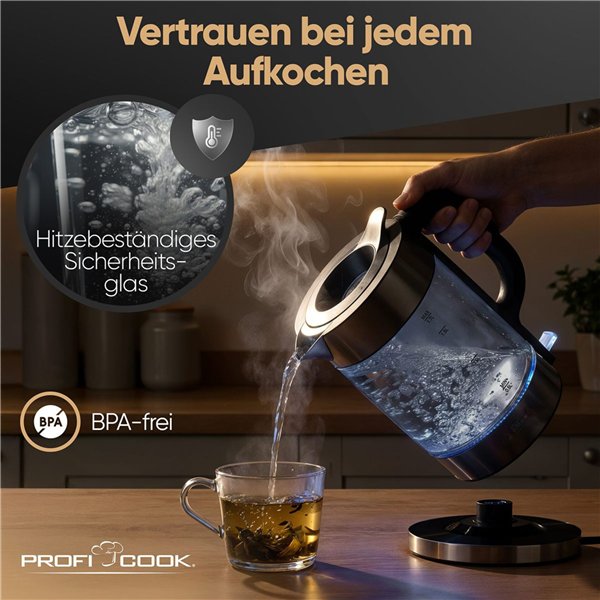 Proficook PC-WKS 1322 G darkinox LED  1,7L