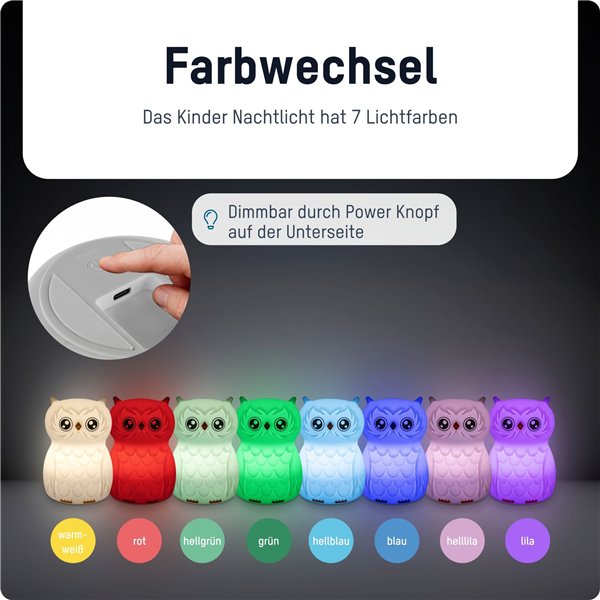 Ansmann Mobiles Nachtlicht Eule Finn