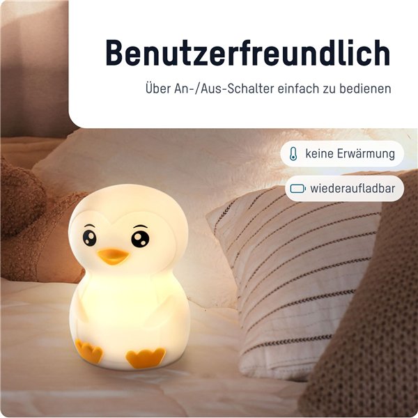 Ansmann Mobiles Nachtlicht Pinguin Leon