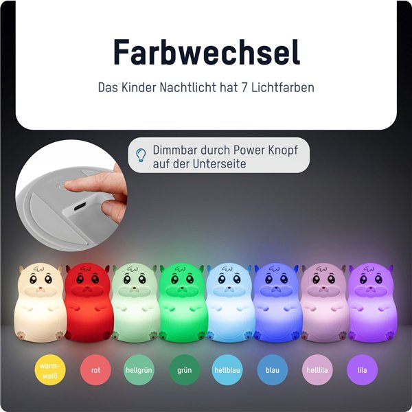Ansmann Mobiles Nachtlicht Hamster Lilli