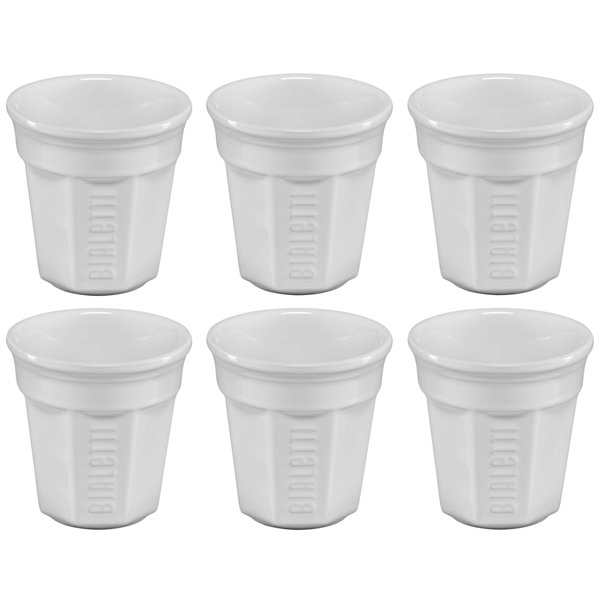 Bialetti set tazzine da caffè bianco 6 pz.