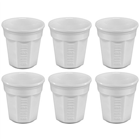Bialetti set tazzine da caffè bianco 6 pz.