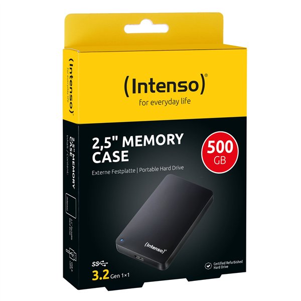 Intenso Memory Case 2,5    500GB USB 3.2 nero certified refurb