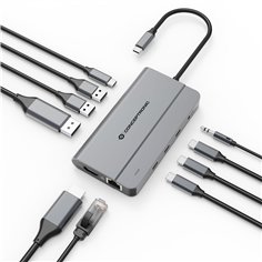 Conceptronic DONN34G 10-in-1 Dockingstation 4K 60Hz 8K 30Hz 2