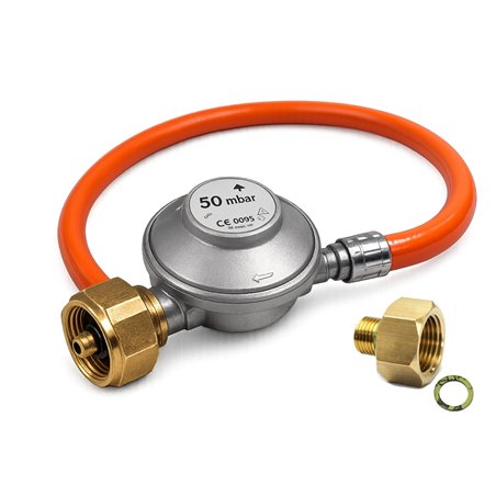 Alfa Forni Gas Anschluss-Set 50mBar 1,5kg/h, 80 cm Schlauch