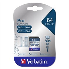 Verbatim SDXC scheda Pro    64GB Class 10 UHS-I             47022